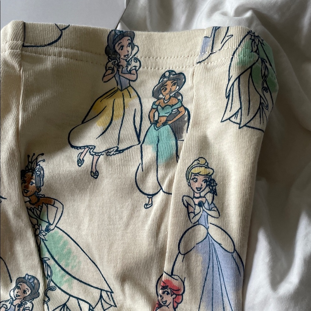 GAP Baby Disney Princess PJ Cream Blue organic cotton snug size 6-12 months - Picture 6 of 7